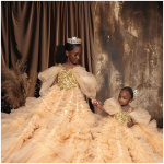 Lux ruffled bulb sleeves dress