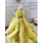 Royal feathered ruffled dress - Image 6