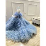 Royal feathered ruffled dress - Image 4