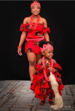African Igbo traditional dress and beads