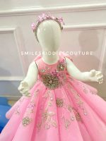 Handbeaded structured dress